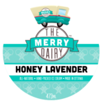 This is a label for Honey Lavender Ice Cream
