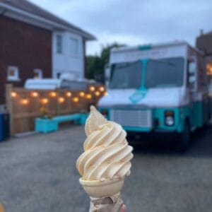Peach soft serve
