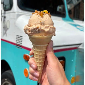 Peach Crumble Frozen Custard