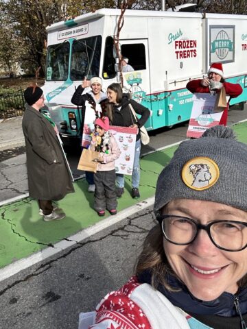 Getting ready for the Santa Claus parade!